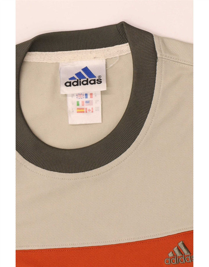 Adidas Męska koszulka Top Medium Beige Colourblock Poliester