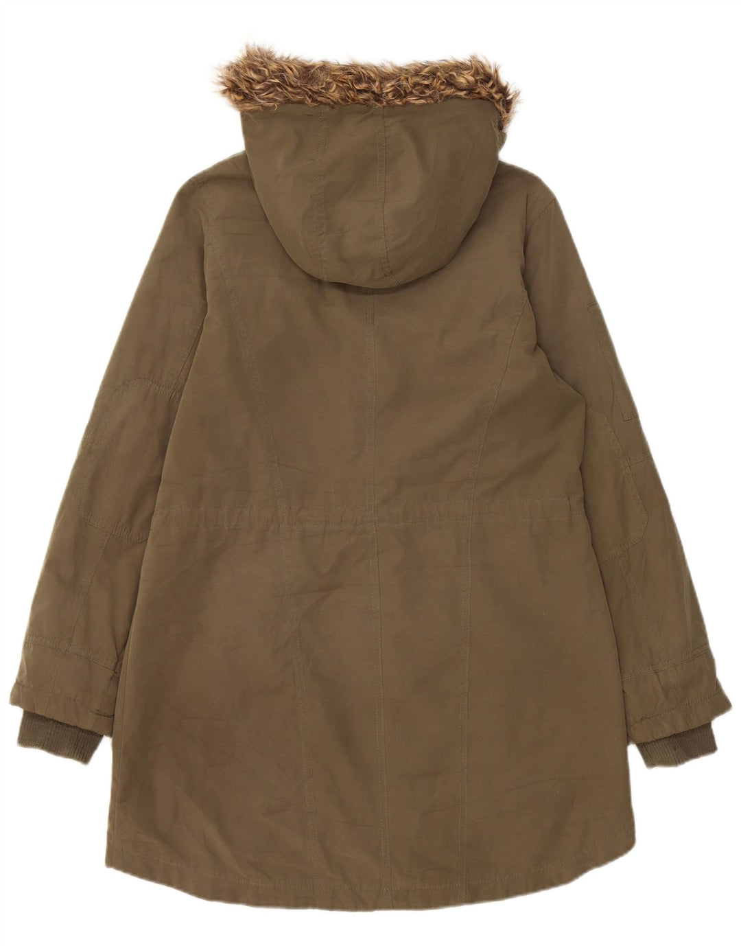 Damska kurtka parka z kapturem Oasis UK 10, mała, khaki, poliester