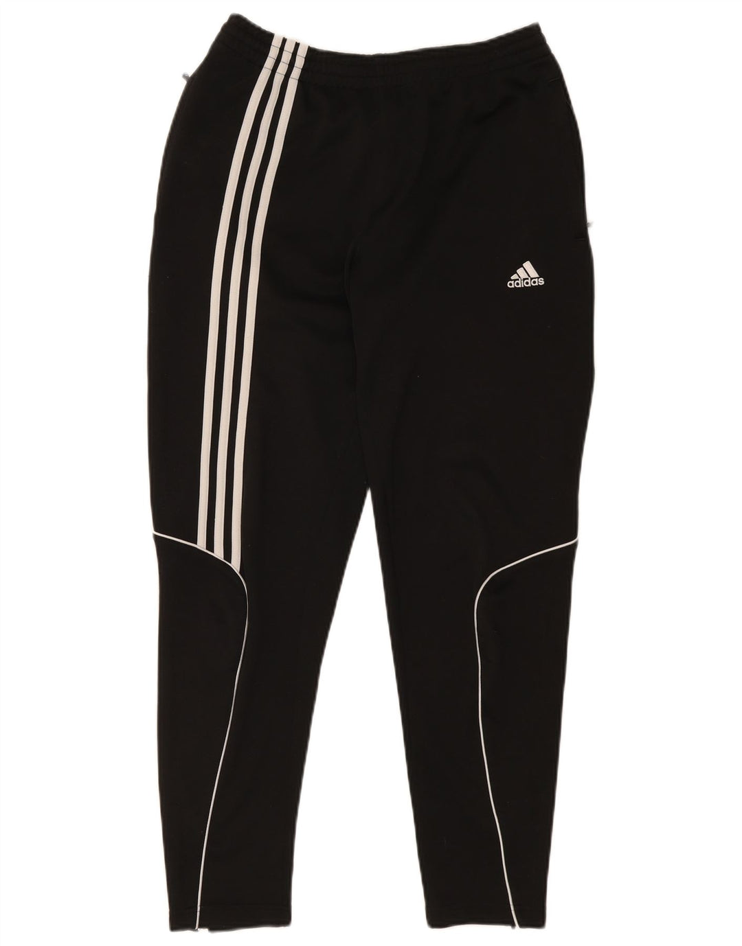 Damskie spodnie dresowe Adidas UK 14, duże, czarne, poliestrowe