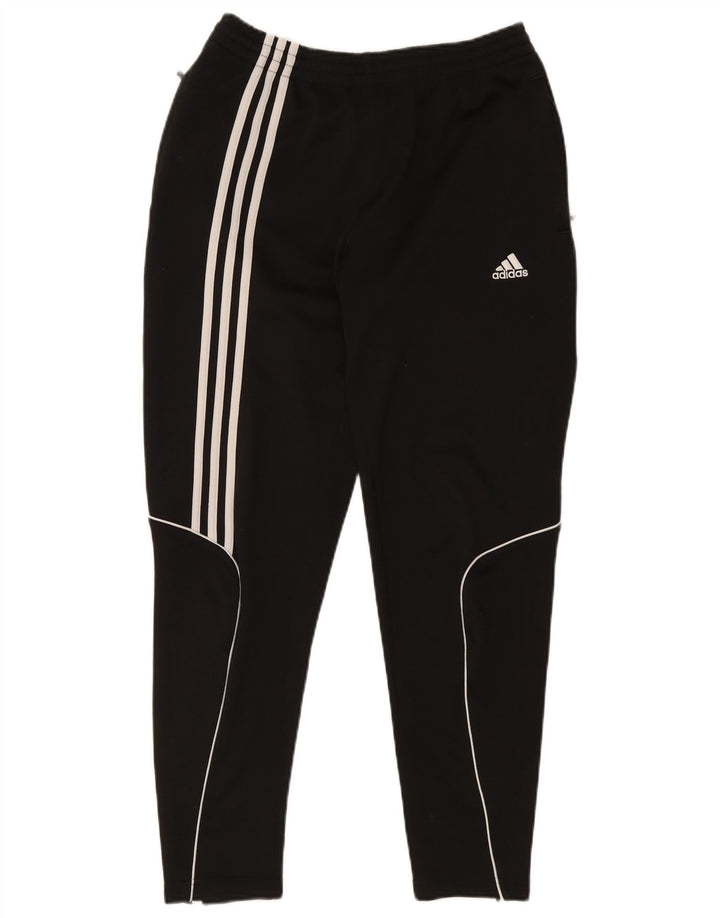 Damskie spodnie dresowe Adidas UK 14, duże, czarne, poliestrowe