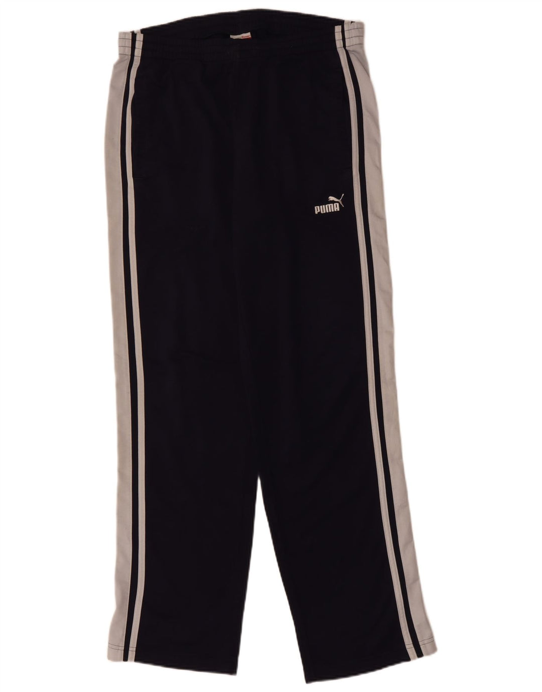 Męskie spodnie dresowe PUMA Średni granatowy poliester z blokami kolorów