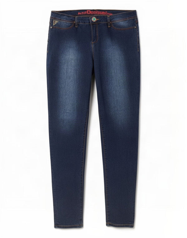 Damskie jeansy Jegging Desigual W34 L32 Granatowe, bawełniane