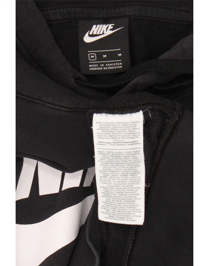 Męski sweter z kapturem Nike z grafiką, średni czarny, bawełniany