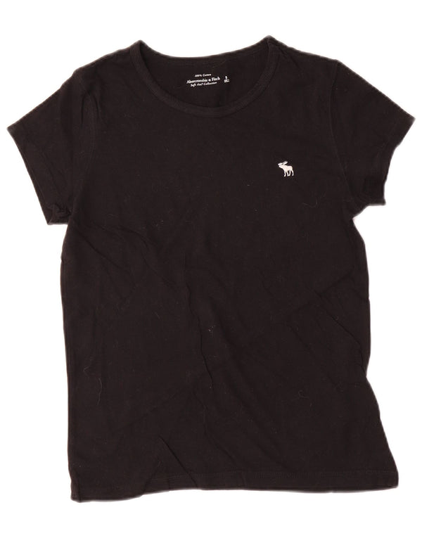 T-shirt damski Abercrombie & Fitch Top UK 10, mały, czarny, bawełniany
