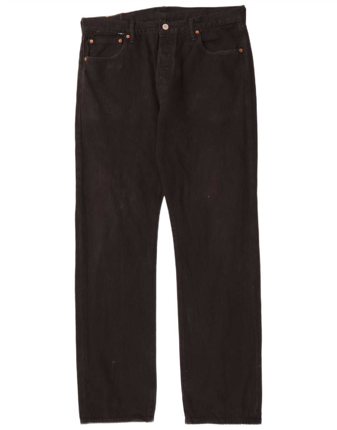 Męskie dżinsy Levi's 501 Straight W32 L34 Czarna bawełna