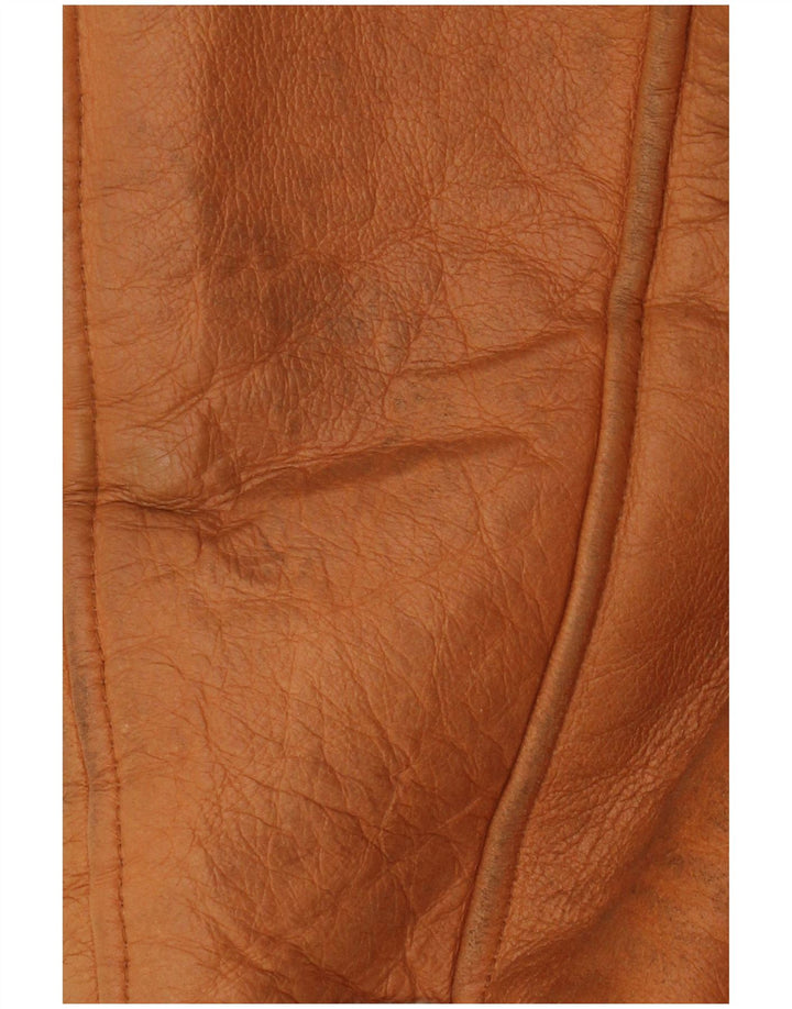 Damski płaszcz z owczej skóry Trussardi UK 18 XL, beżowa skóra