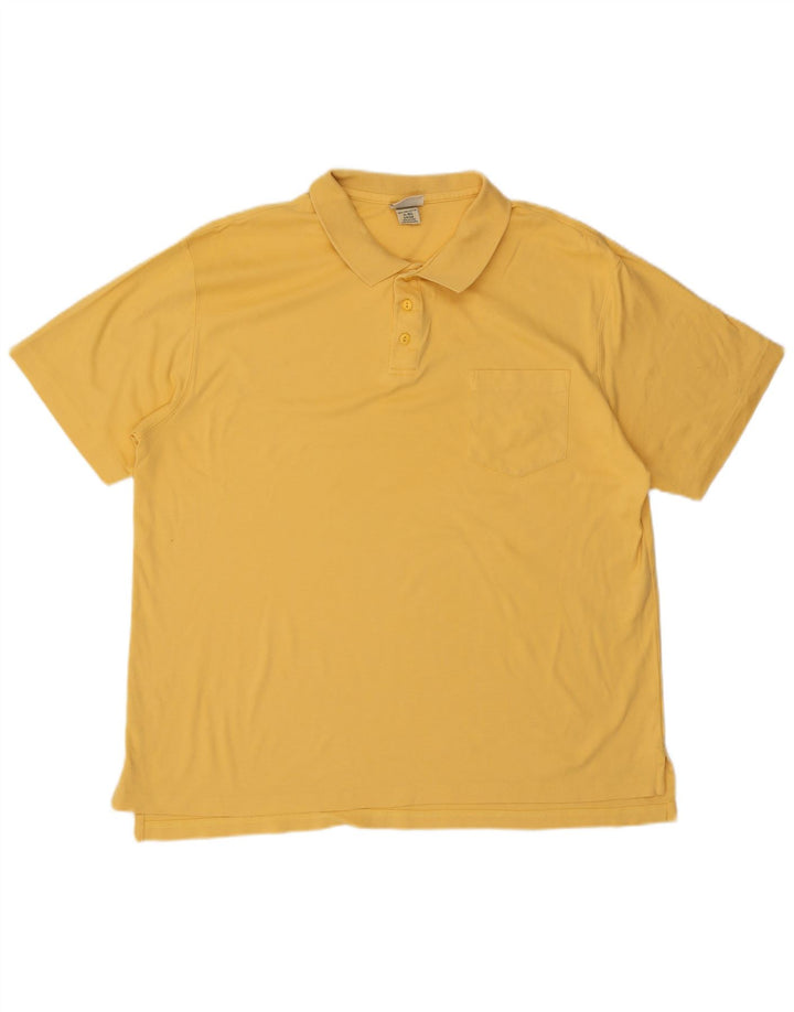 Męska koszulka polo L.L.BEAN XL, żółta, bawełniana