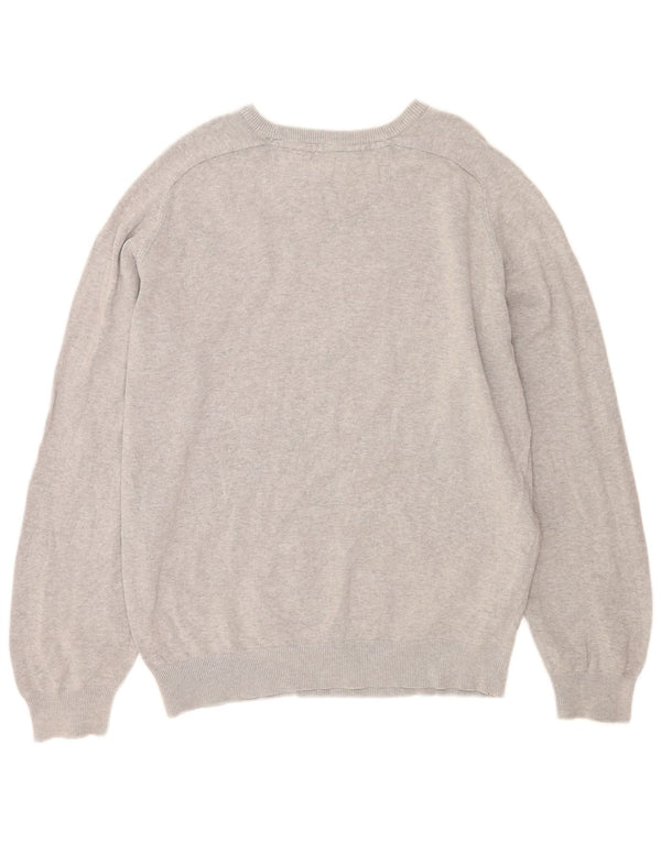 Męski sweter Farah z dekoltem w łódkę 2XL, szara bawełna