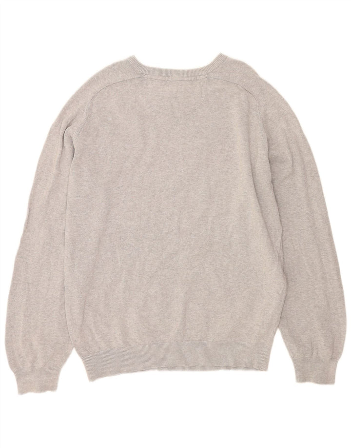 Męski sweter Farah z dekoltem w łódkę 2XL, szara bawełna