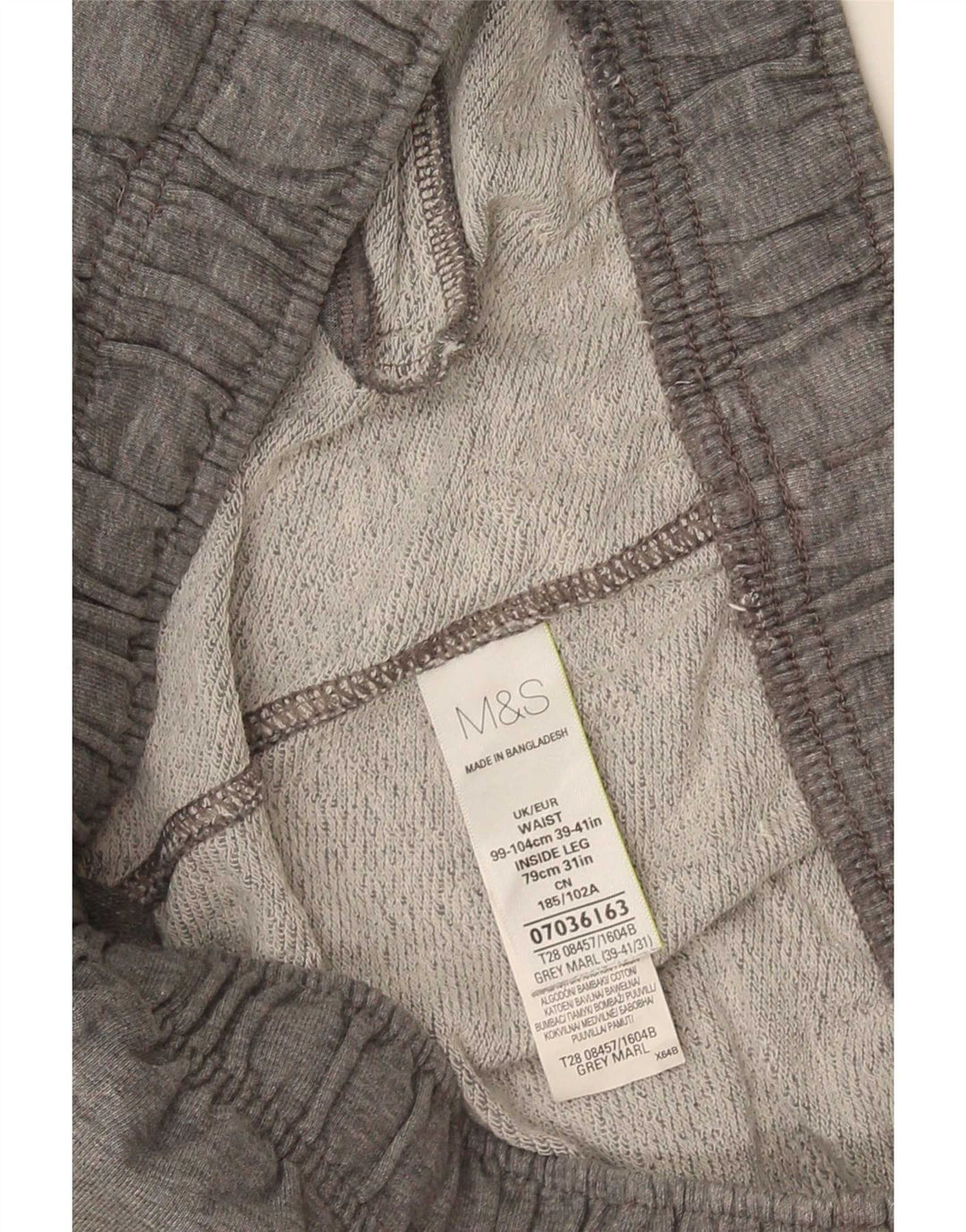 Męskie spodnie dresowe Marks & Spencer XL, szare, bawełniane w plamki
