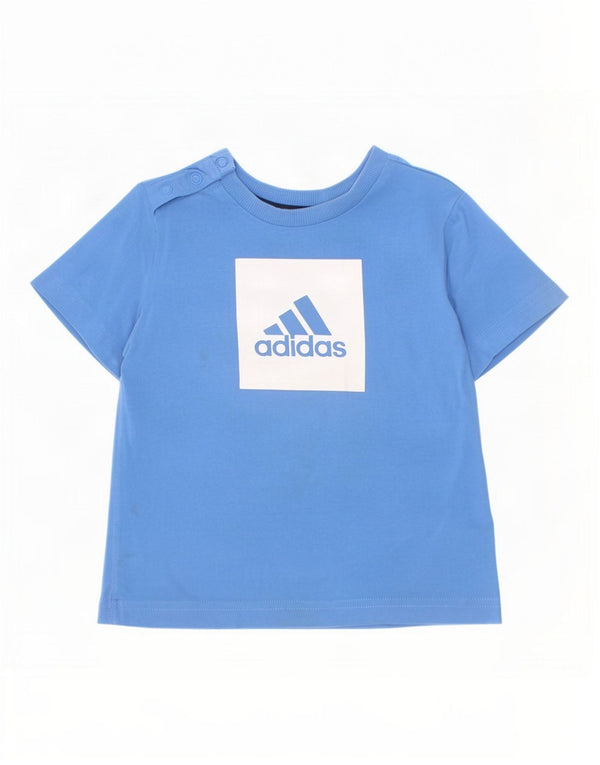 Adidas Baby Boys Graphic T-Shirt Top 12-18 miesięcy Niebieska bawełna