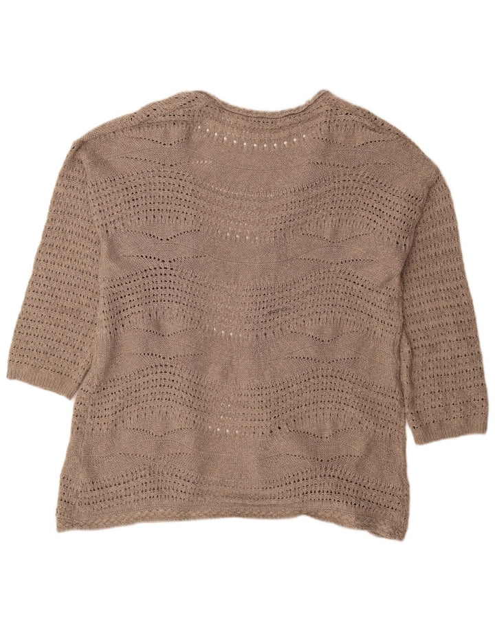 Marks & Spencer Damski sweter rozpinany UK 20 2XL Beżowy poliester