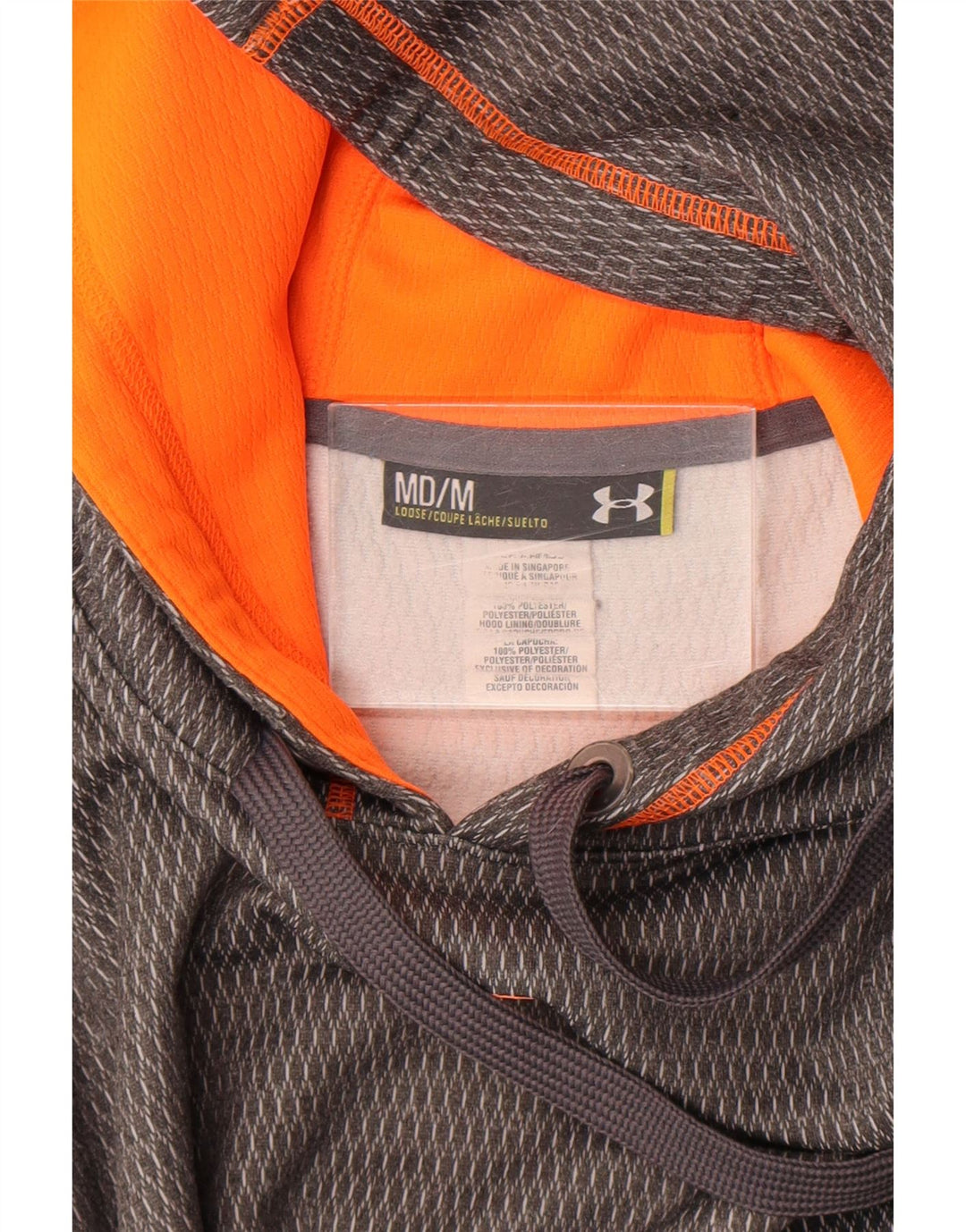 Męski sweter z kapturem Under Armour, średnioszary, poliestrowy