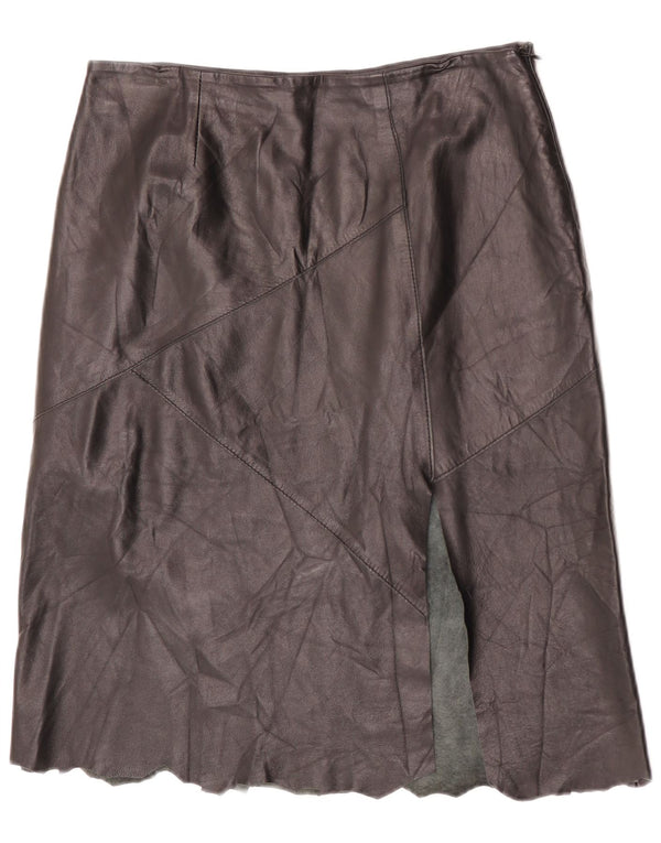 Vintage damska skórzana spódnica IT 48 XL W32 czarna skóra