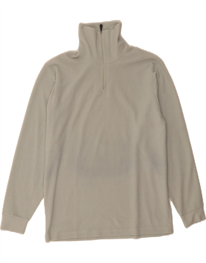 COLMAR Mens Zip Neck Fleece Jumper Large Grey Polyester Vintage Colmar and Second-Hand Colmar from Messina Hembry 