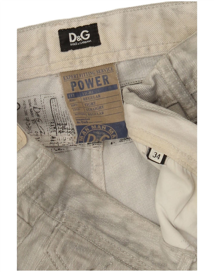 Dolce & Gabbana Męskie obcisłe, regularne, proste dżinsy W34 L28 szare