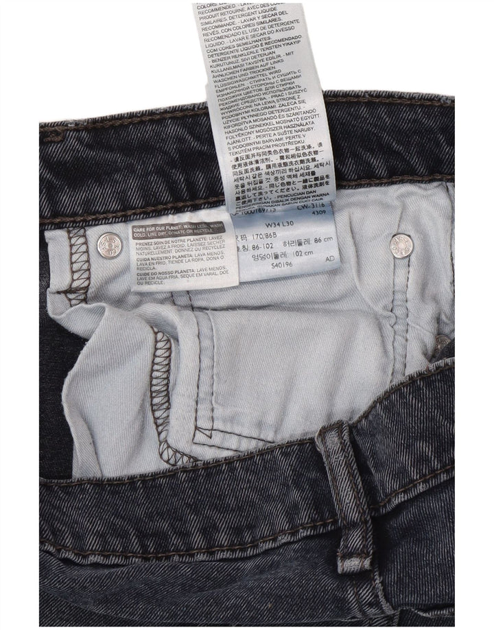 Męskie jeansy Levi's Slim W34 L30 Granatowa bawełna