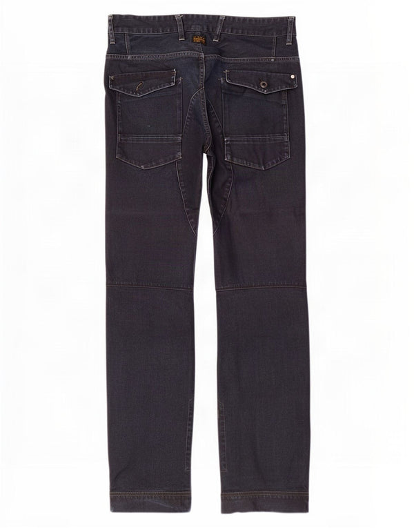 G-Star Mens Cargo Tapered Jeans W34 L34 Navy Blue Cotton