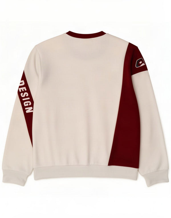 Lotto Damska bluza graficzna Jumper UK 14 Średnia biała Kolorblok