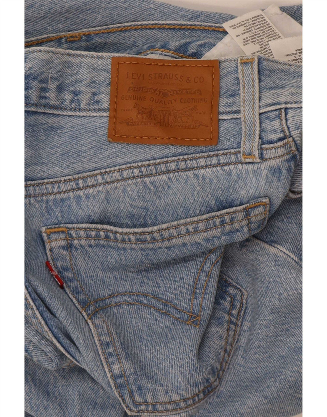 Damskie jeansy Levi's Wedge Straight W24 L28 Niebieskie bawełniane