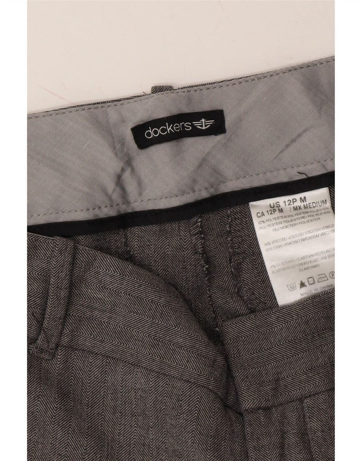 DOCKERS Womens Bootcut Casual Trousers US 12 Large W32 L30 Grey Polyester Vintage Dockers and Second-Hand Dockers from Messina Hembry 