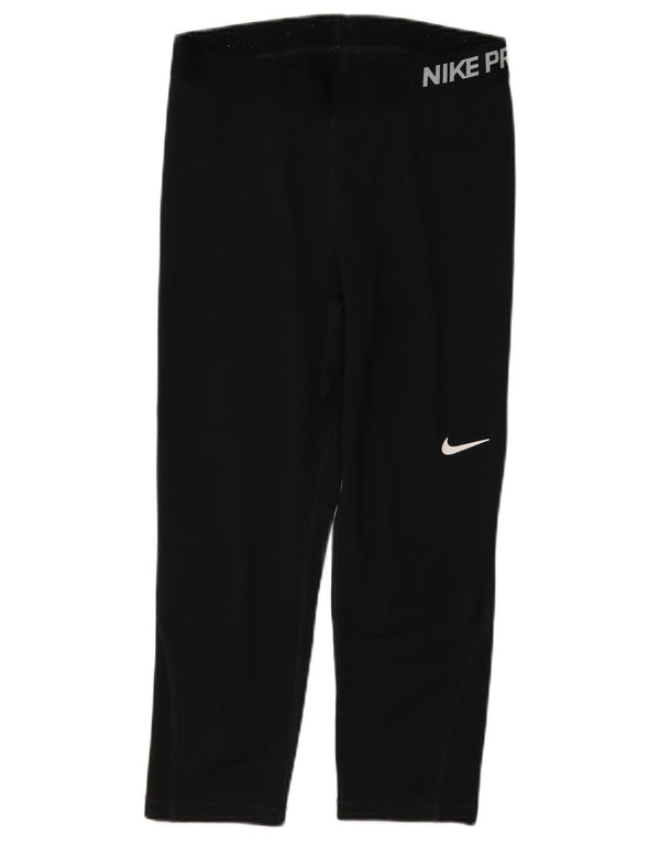 Damskie legginsy Nike Dri Fit Graphic Capri UK 12, średnie czarne