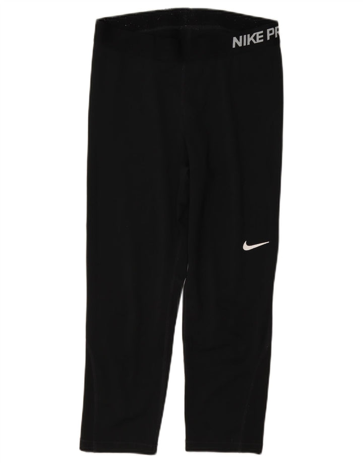 Damskie legginsy Nike Dri Fit Graphic Capri UK 12, średnie czarne