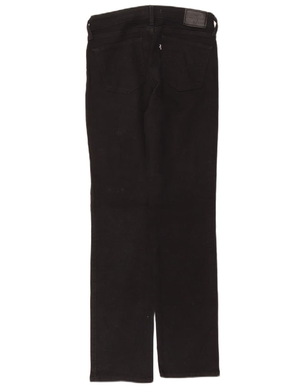 Damskie dżinsy Levi's 714 Straight W26 L30 Czarna bawełna