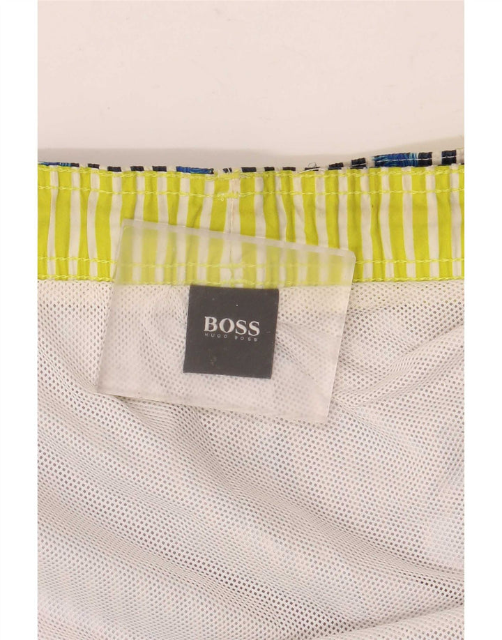 Męskie spodenki kąpielowe Hugo Boss, duże, niebieskie paski