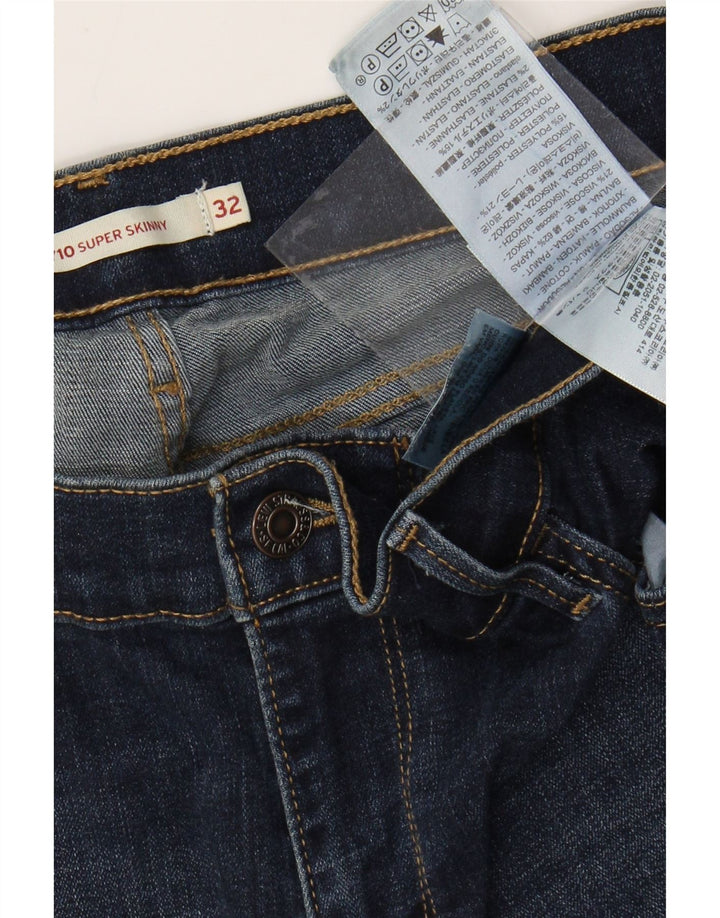 Damskie jeansy LEVI'S 710 Super Skinny W32 L30 Niebieskie bawełniane