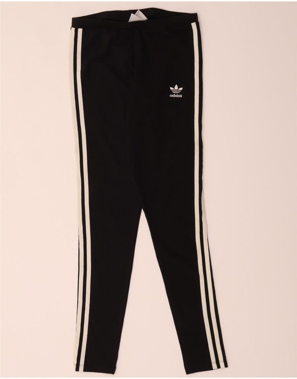 Adidas Womens Leggings UK 10 Small Black Cotton