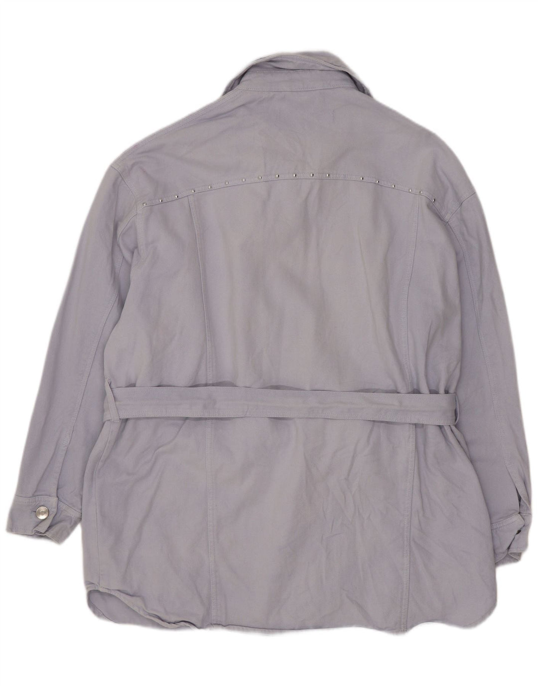 Damska kurtka oversize Zara UK 14, średnia niebieska, bawełniana