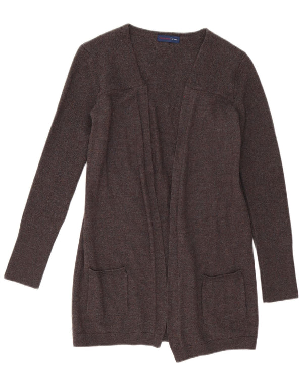 Damski sweter z długim rękawem Trussardi Jeans, otwarty kardigan, UK 14, średni szary