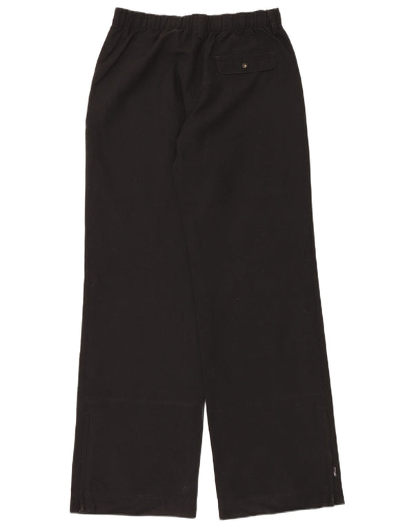 Damskie spodnie Adidas z długimi szerokimi nogawkami UK 10 Small W30 L34 Czarne sportowe