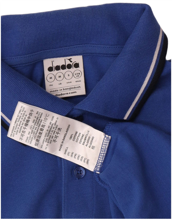 Męska koszulka polo Diadora, niebieska, bawełniana