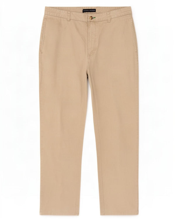 Męskie proste spodnie chino Tommy Hilfiger W32 L32 beżowa bawełna