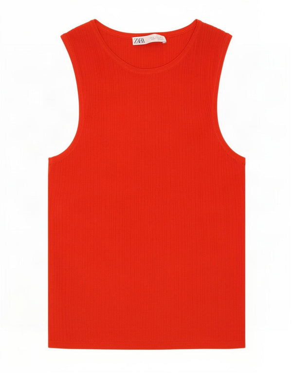 Damska kamizelka Zara Top UK 8 Small Orange Wiskoza