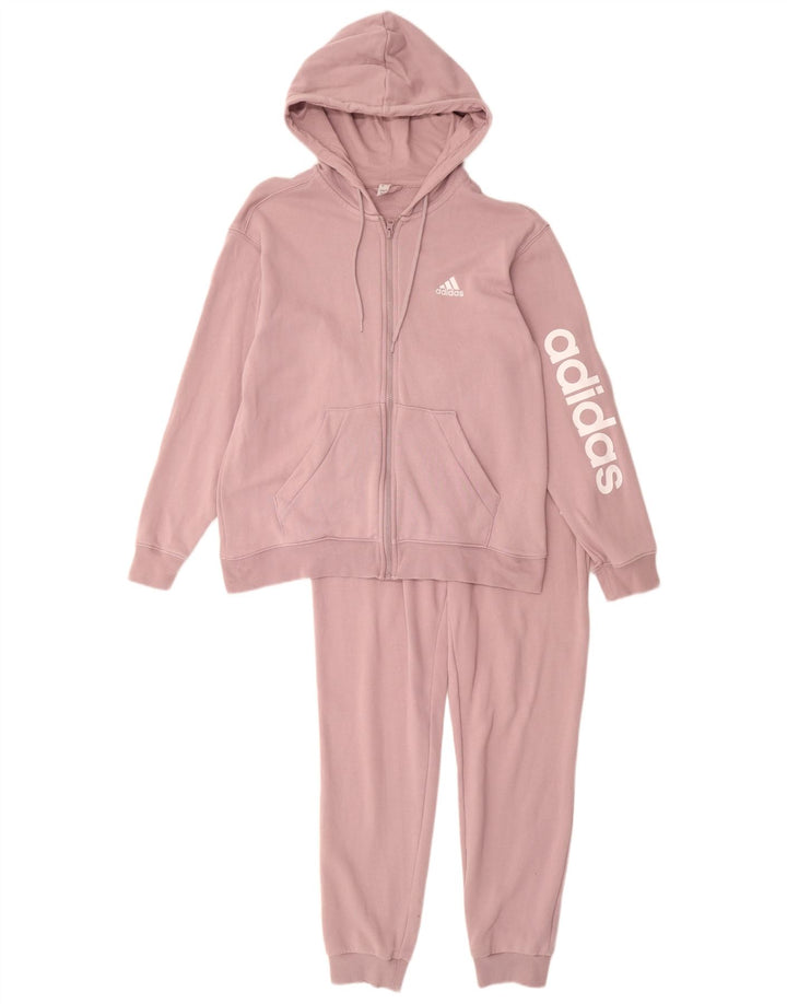 Damski dres ADIDAS z grafiką, UK 12/14, średni fiolet, bawełna