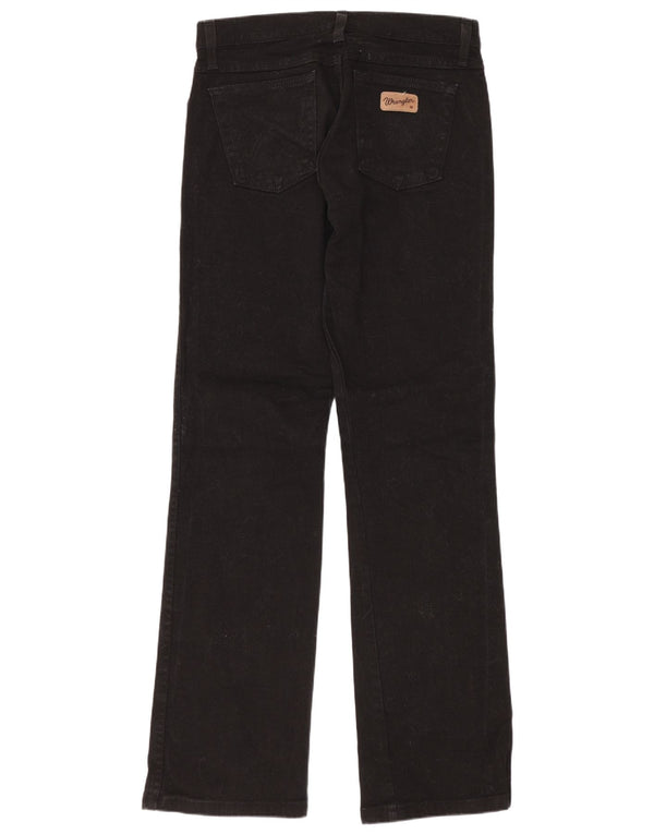 Damskie jeansy Wrangler Hipster Bootcut US 10 Medium W28 L32 Czarna bawełna