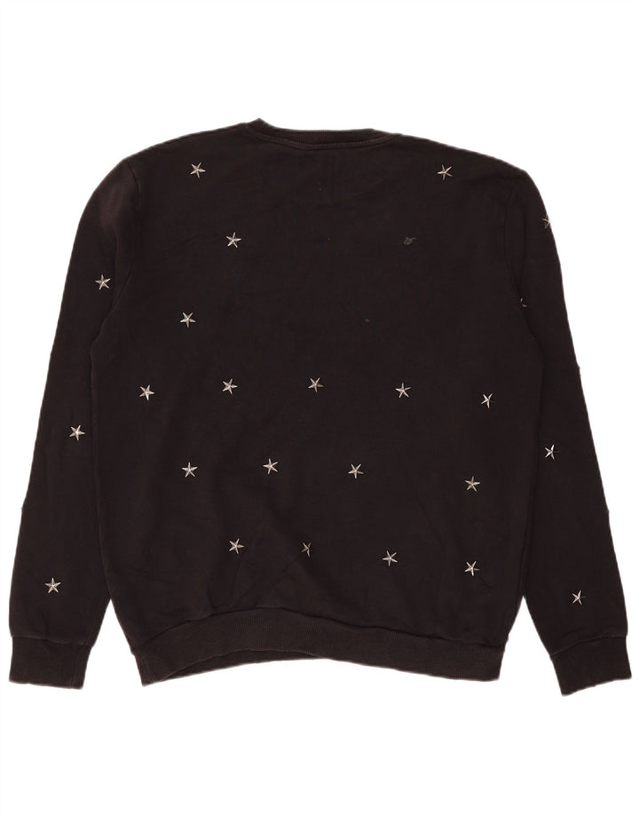 Męska bluza Zara XL, czarna, geometryczna, bawełniana