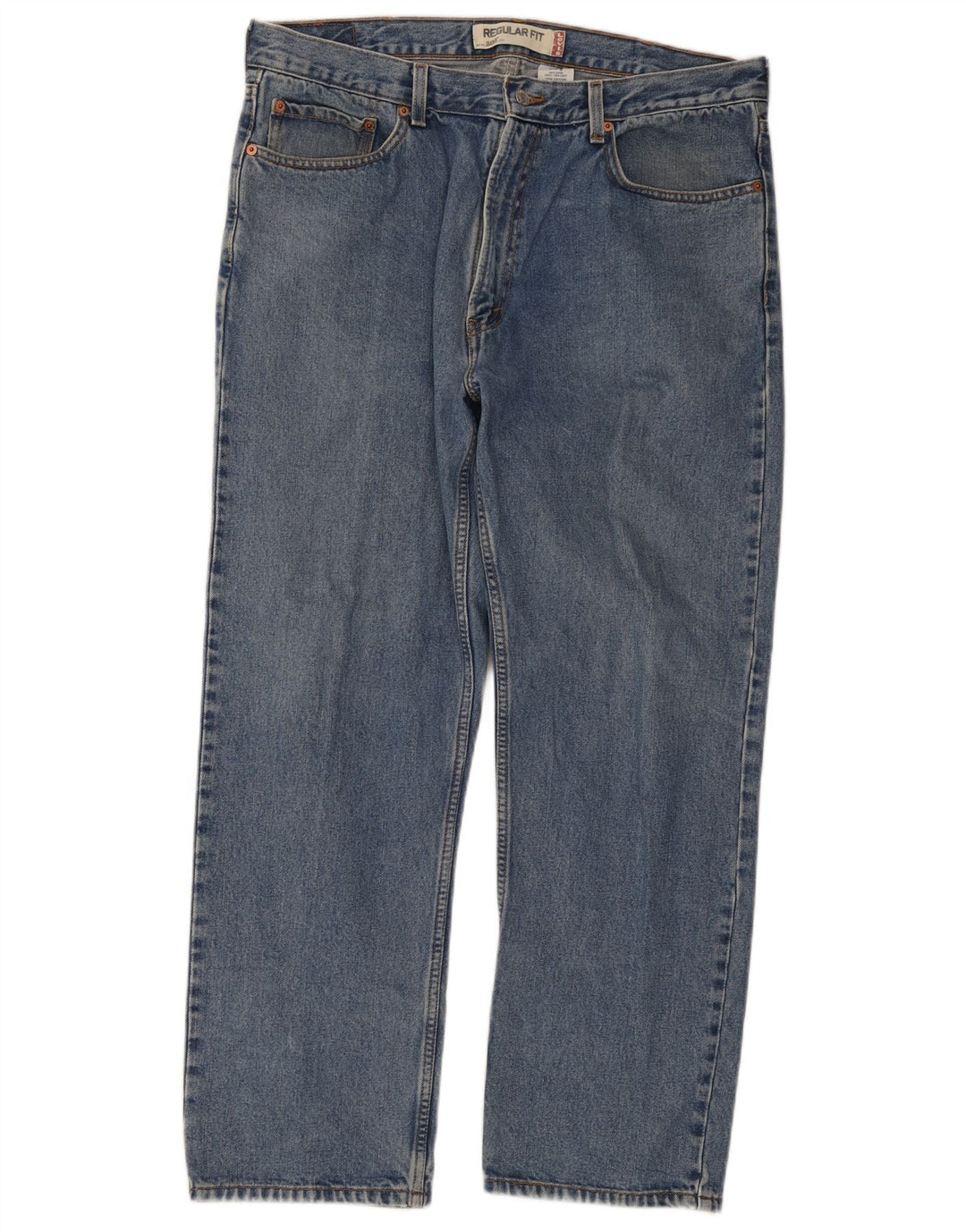 Męskie jeansy Levi's 505 o regularnym kroju W38 L30 Niebieska bawełna