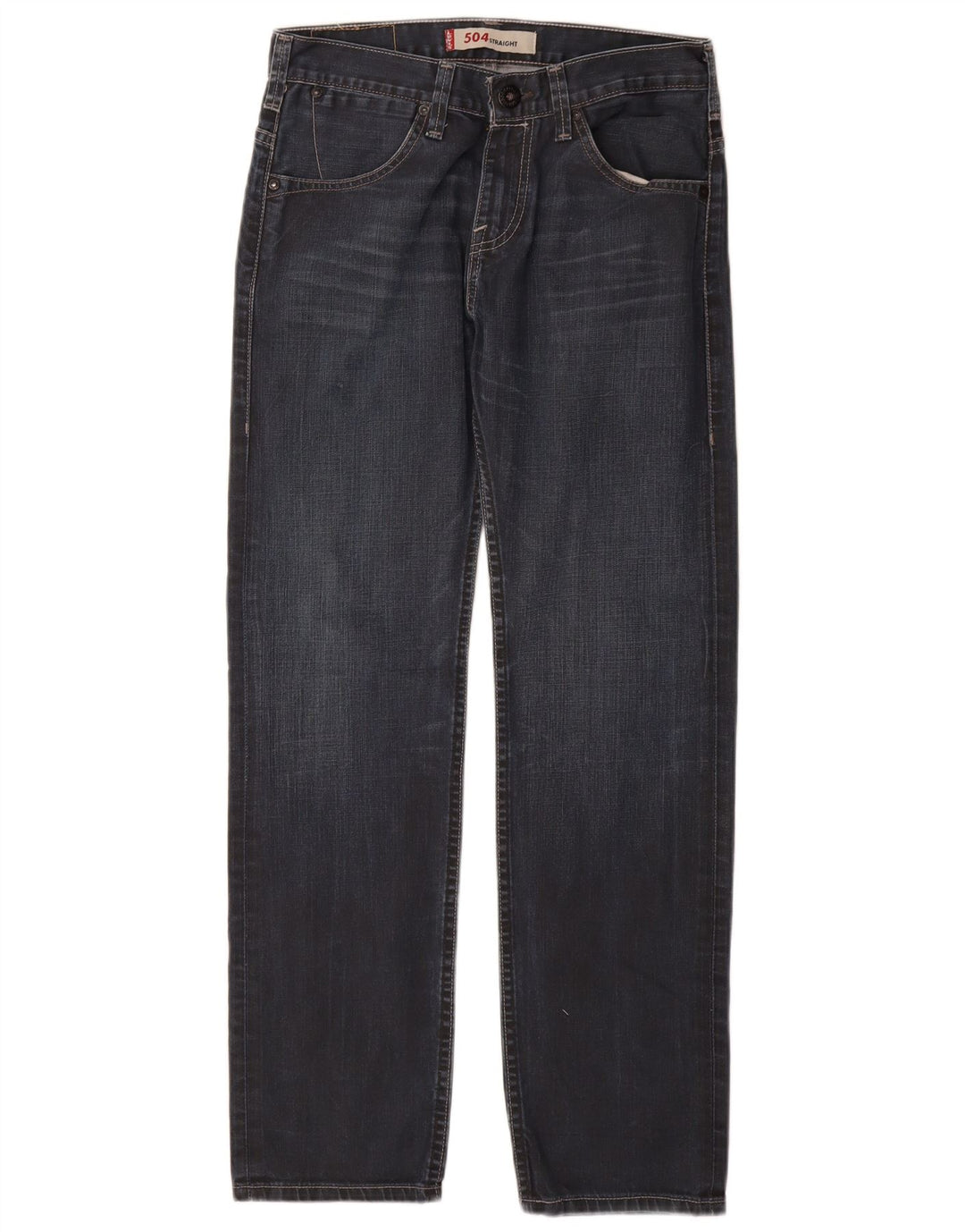 Męskie dżinsy Levi's 504 Straight W30 L30 Granatowa bawełna