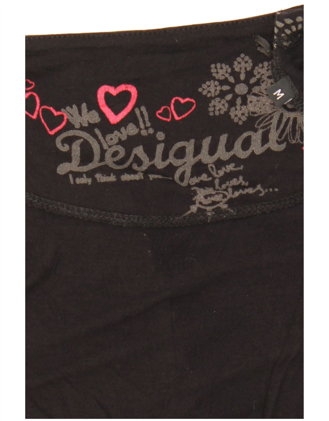 Damska bluzka oversize Desigual z grafiką UK 14, średnia czarna geometryczna