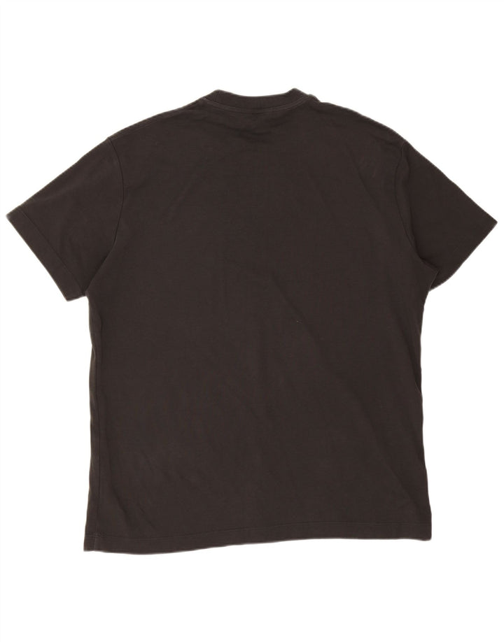 T-shirt męski Massimo Dutti, duży, szary, bawełniany