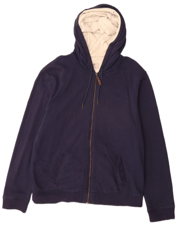 Męski sweter z kapturem i zamkiem błyskawicznym Timberland XL, granatowy, bawełniany