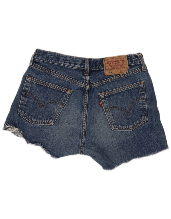 Damskie spodenki jeansowe Levi's 501 W30 Średni niebieski, bawełniany