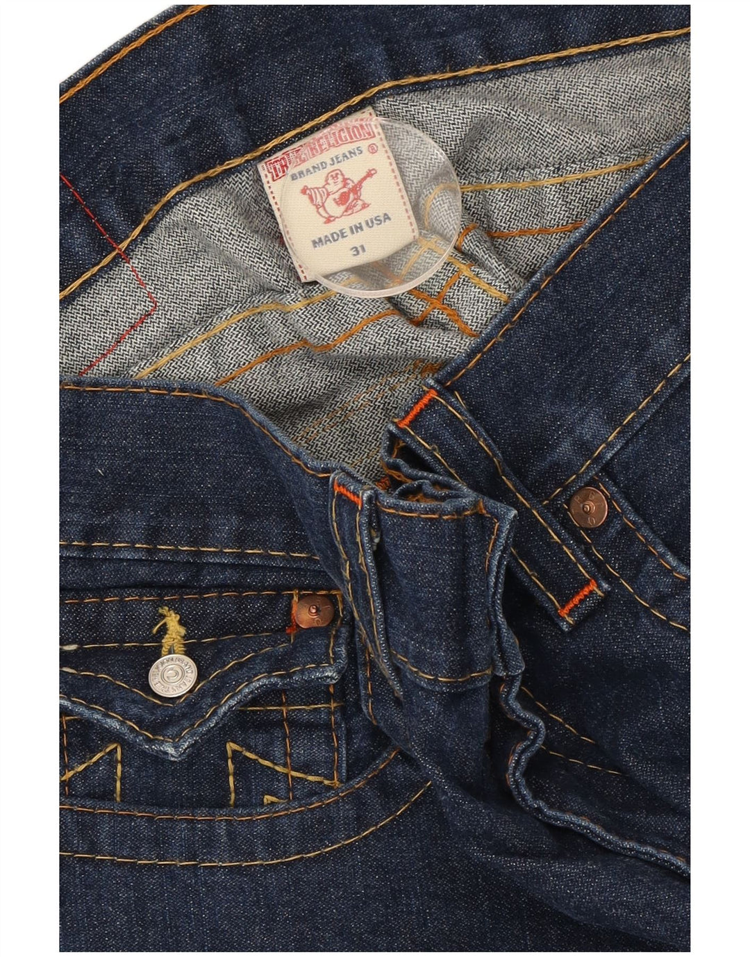 Damskie jeansy Bootcut True Religion W31 L32 Niebieskie bawełniane