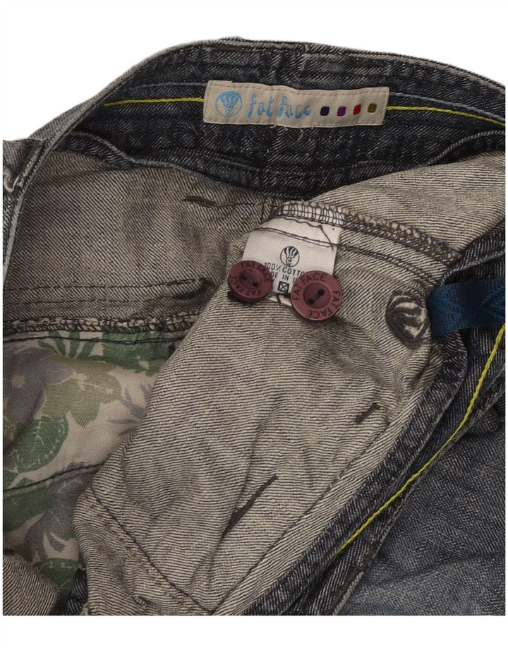 Męskie dżinsowe bermudy Fat Face W32 Średnioniebieskie bawełniane