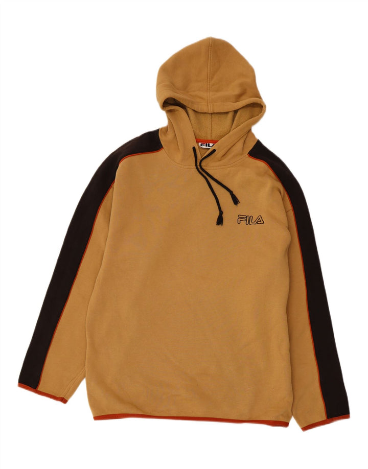 FILA Męski sweter z kapturem, bawełniany, w kolorze średniego beżu