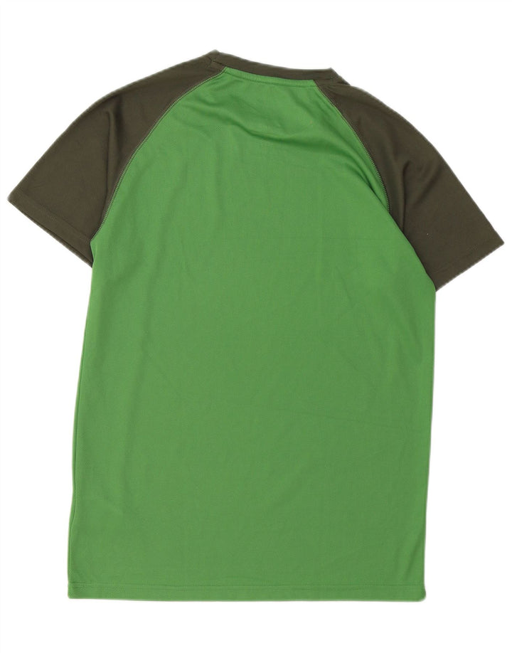 Męski T-shirt Mountain Warehouse IsoCool, mały, zielony, z blokami kolorów